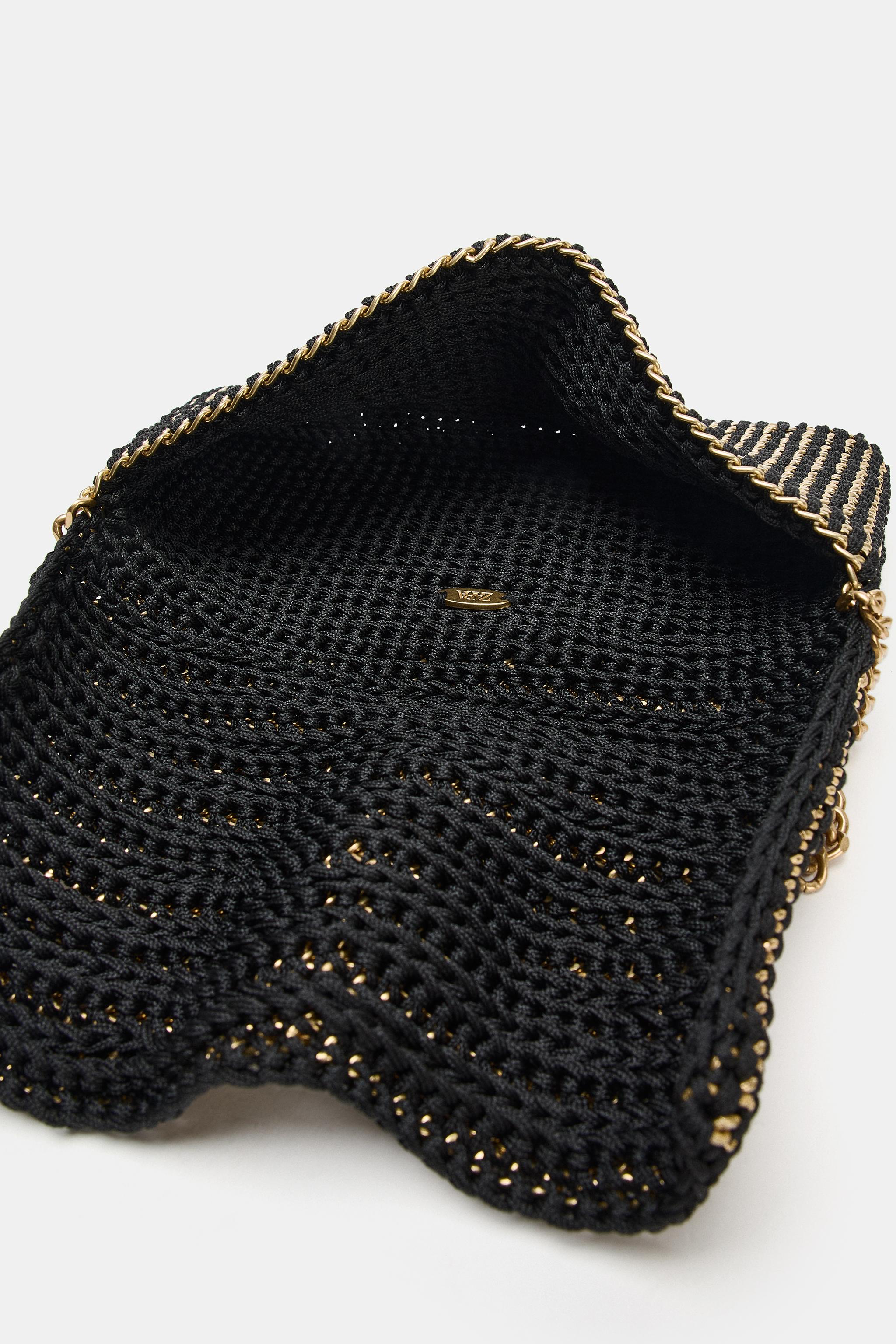 METALLIC FABRIC CROSSBODY BAG